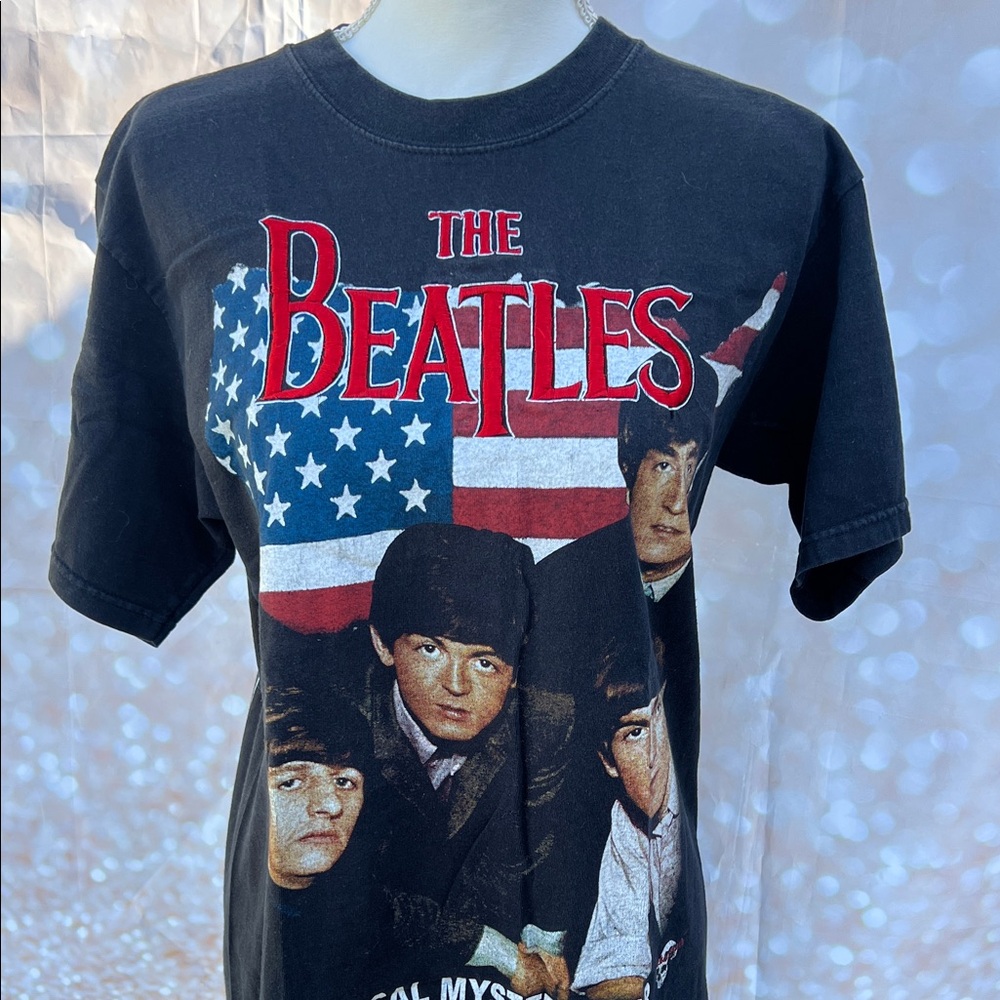 The Beatles Black Graphic Kids T-Shirt
